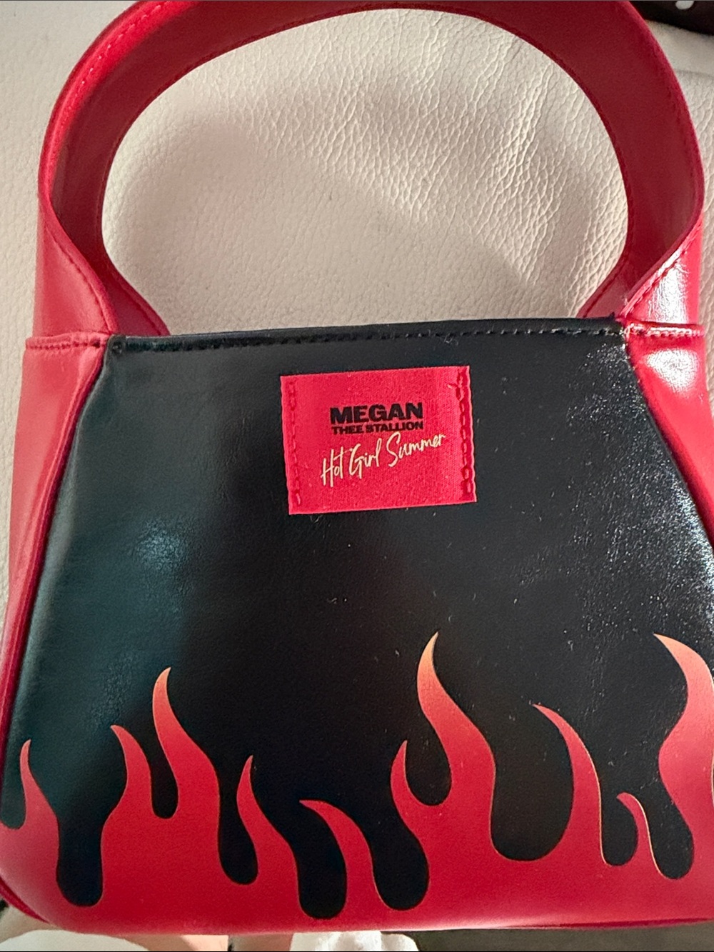Red & Black Flame Shoulder Bag